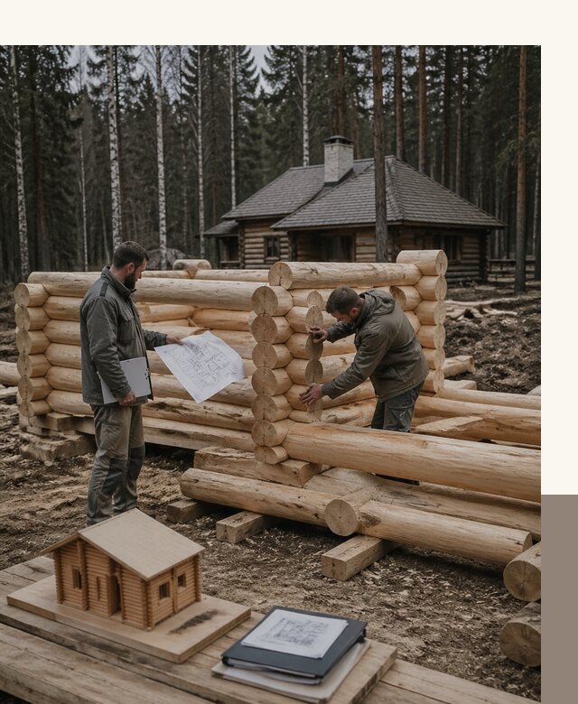 Проектирование и строительство домов из бревна в Вятских Поляне